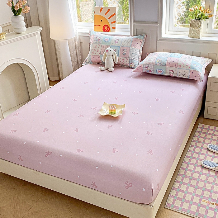 91家纺网 家纺一手货源 找家纺 天之爱 2025新款全棉印花单床笠 小确幸