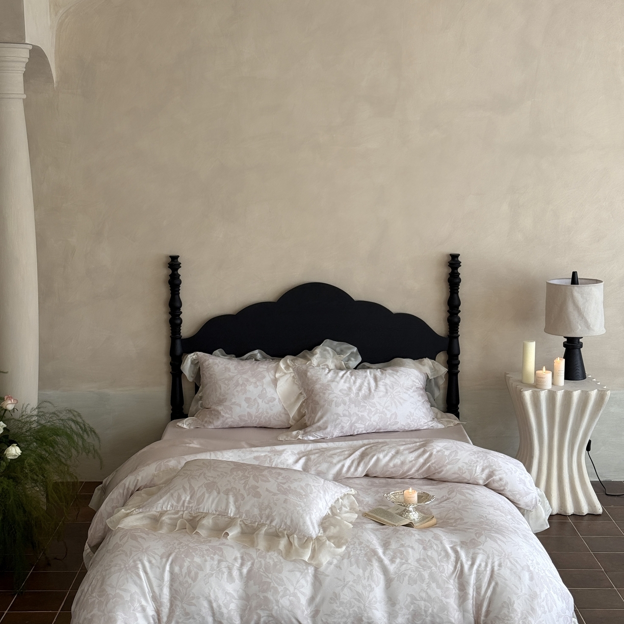 91家纺网 家纺一手货源 找家纺 MIU缪家居 2025新款60S兰精天丝四件套--晨曦 晨曦-柔雾粉