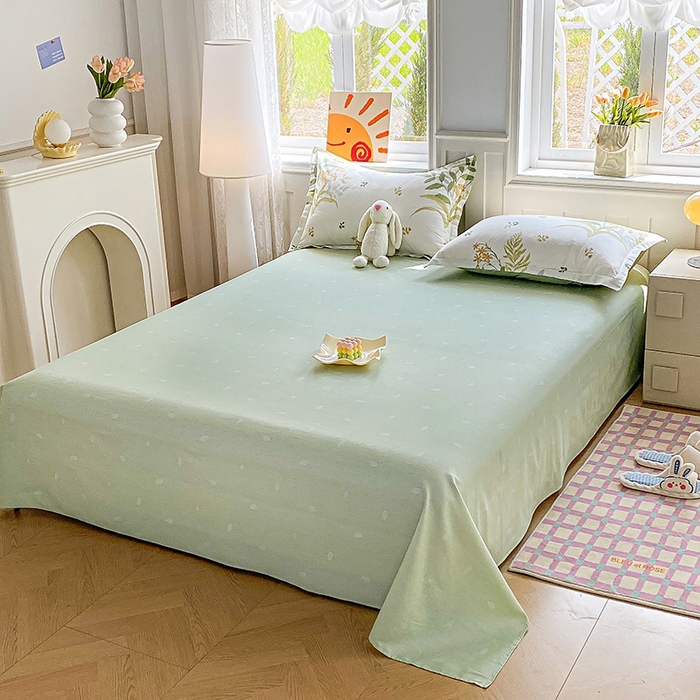 天之爱 2025新款全棉印花单床单 春意绵绵