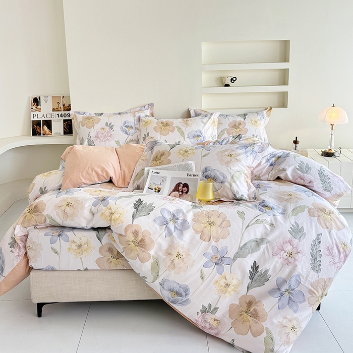 91家纺网 家纺一手货源 找家纺 （总）安逸家纺 13376 新款全棉床笠四件套床罩学生纯棉床笠款三件套