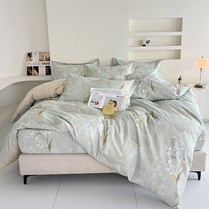 91家纺网 家纺一手货源 找家纺 （总）安逸家纺 13376 新款全棉床笠四件套床罩学生纯棉床笠款三件套