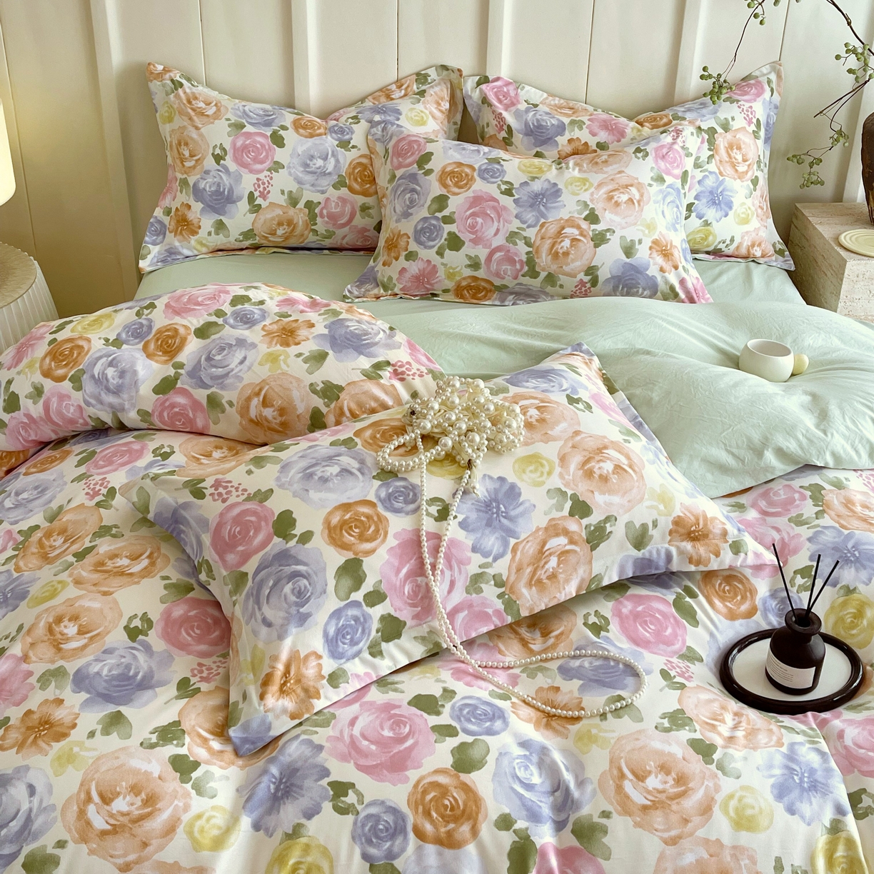 91家纺网 家纺一手货源 找家纺 （总）大麦乐田 2025新款小法式轻奢风四件套