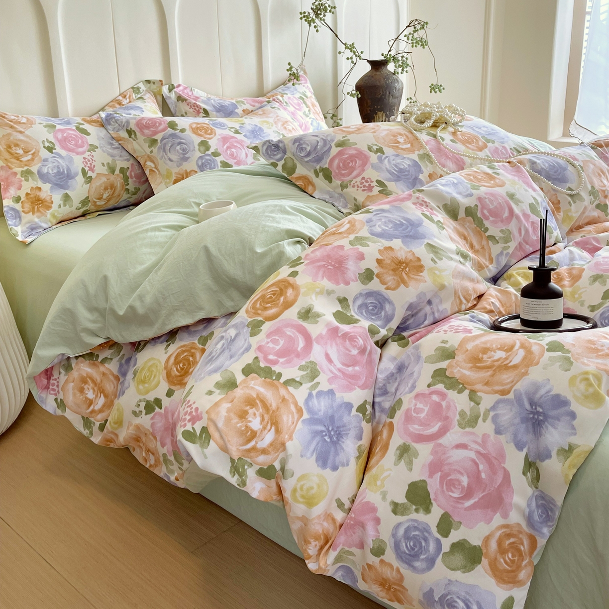 91家纺网 家纺一手货源 找家纺 （总）大麦乐田 2025新款小法式轻奢风四件套