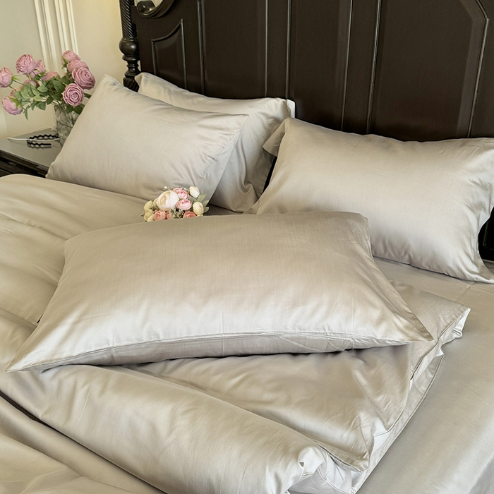 91家纺网 家纺一手货源 找家纺 （总）秀色家纺 2025夏季新款A类60s天丝棉贡缎四件套-Cool Air系列（实拍风)