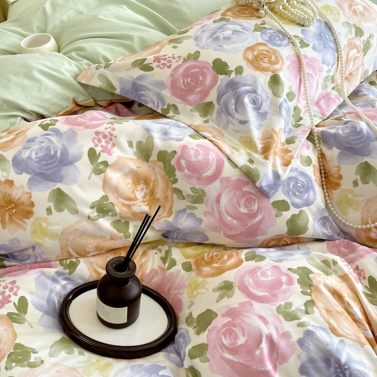 91家纺网 家纺一手货源 找家纺 （总）大麦乐田 2025新款小法式轻奢风四件套