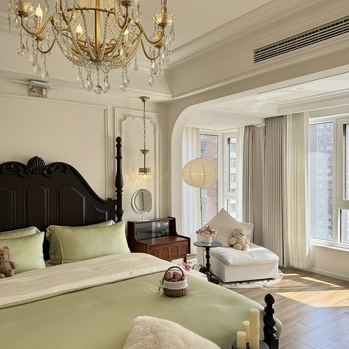 91家纺网 家纺一手货源 找家纺 秀色家纺 2025夏季新款A类60s天丝棉贡缎四件套-Cool Air系列（实拍风) Air天丝绵-抹茶奶白