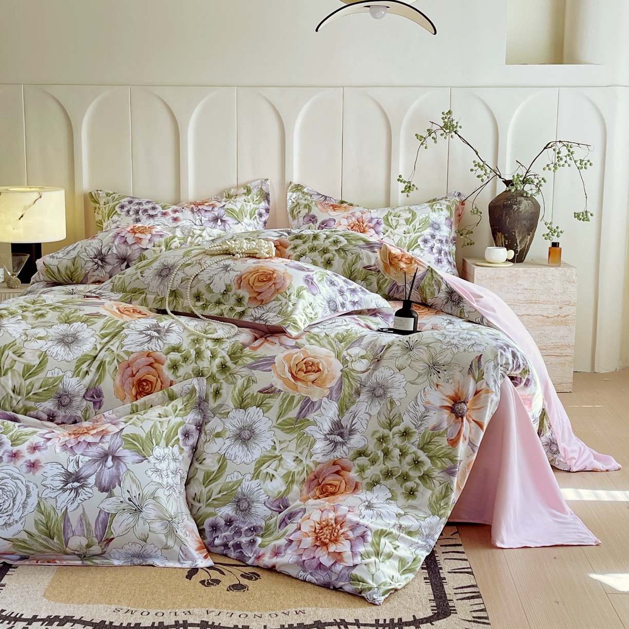 91家纺网 家纺一手货源 找家纺 大麦乐田 2025新款小法式轻奢风四件套 韵色江南