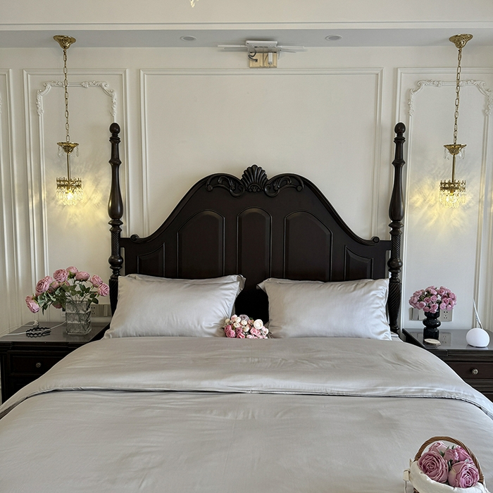 91家纺网 家纺一手货源 找家纺 秀色家纺 2025夏季新款A类60s天丝棉贡缎四件套-Cool Air系列（实拍风) Air天丝绵-幻影灰