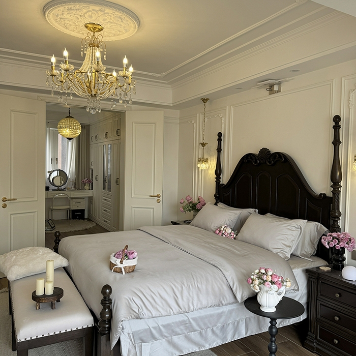 91家纺网 家纺一手货源 找家纺 秀色家纺 2025夏季新款A类60s天丝棉贡缎四件套-Cool Air系列（实拍风) Air天丝绵-幻影灰