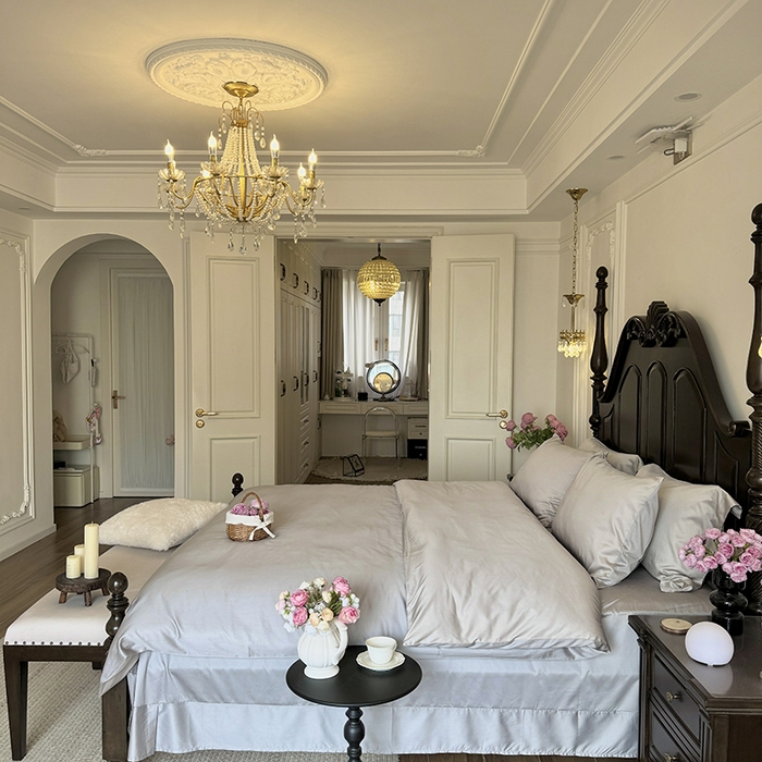 91家纺网 家纺一手货源 找家纺 秀色家纺 2025夏季新款A类60s天丝棉贡缎四件套-Cool Air系列（实拍风) Air天丝绵-幻影灰+薄雾灰