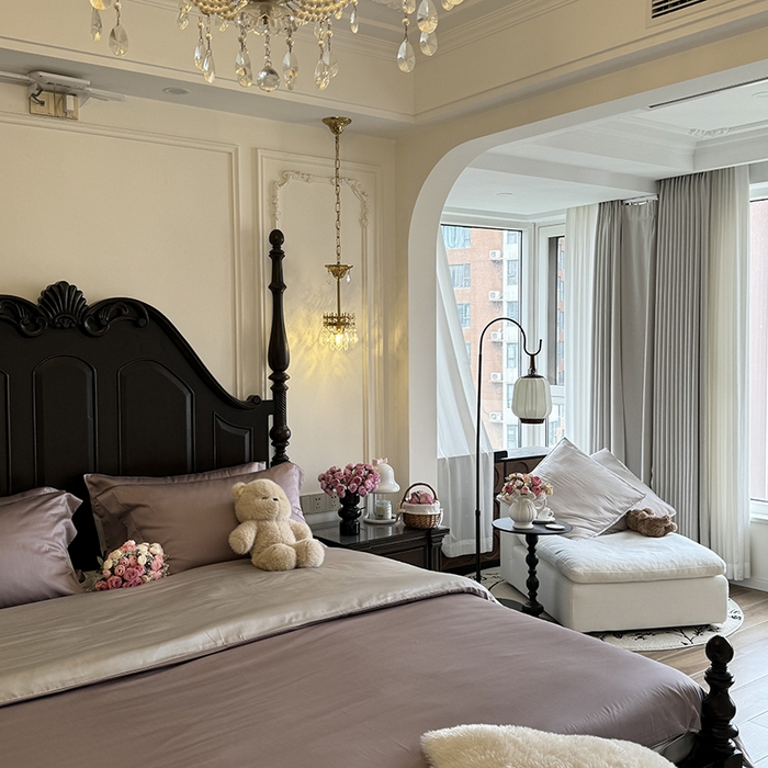 91家纺网 家纺一手货源 找家纺 秀色家纺 2025夏季新款A类60s天丝棉贡缎四件套-Cool Air系列（实拍风) Air天丝绵-迷雾紫+幻影灰