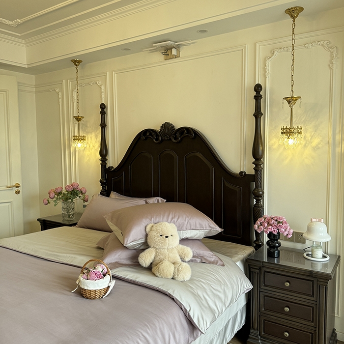 91家纺网 家纺一手货源 找家纺 秀色家纺 2025夏季新款A类60s天丝棉贡缎四件套-Cool Air系列（实拍风) Air天丝绵-迷雾紫+幻影灰