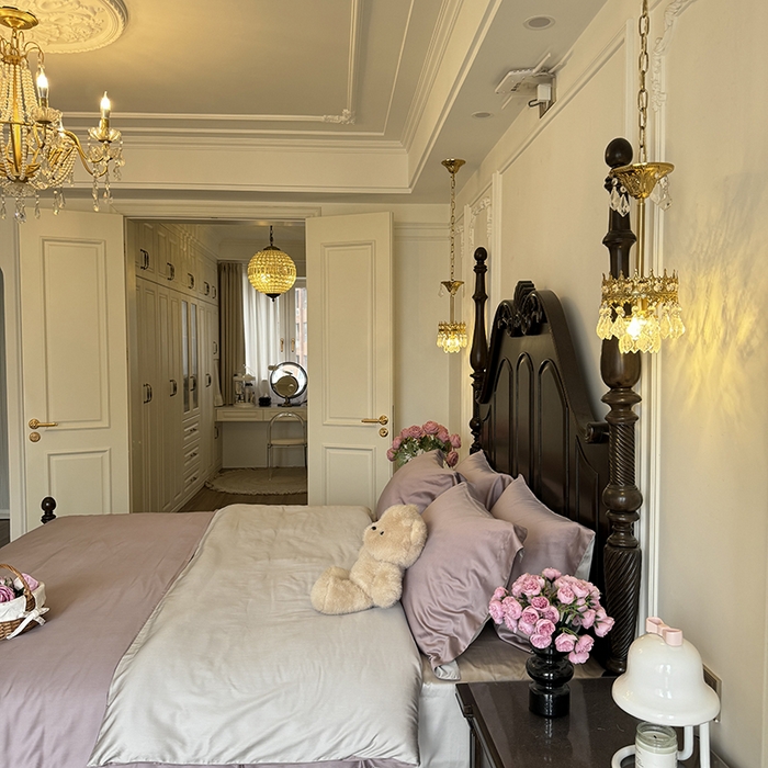 91家纺网 家纺一手货源 找家纺 秀色家纺 2025夏季新款A类60s天丝棉贡缎四件套-Cool Air系列（实拍风) Air天丝绵-迷雾紫+幻影灰