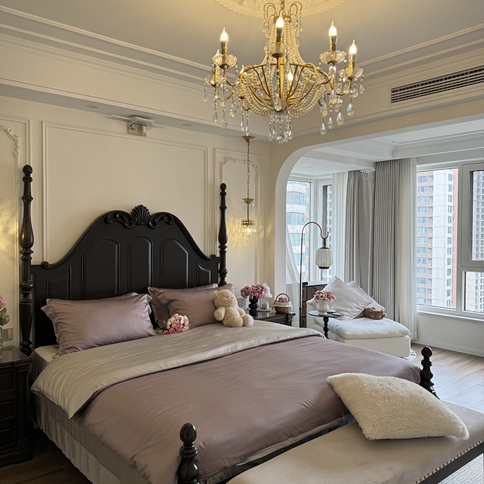 91家纺网 家纺一手货源 找家纺 秀色家纺 2025夏季新款A类60s天丝棉贡缎四件套-Cool Air系列（实拍风) Air天丝绵-迷雾紫+幻影灰