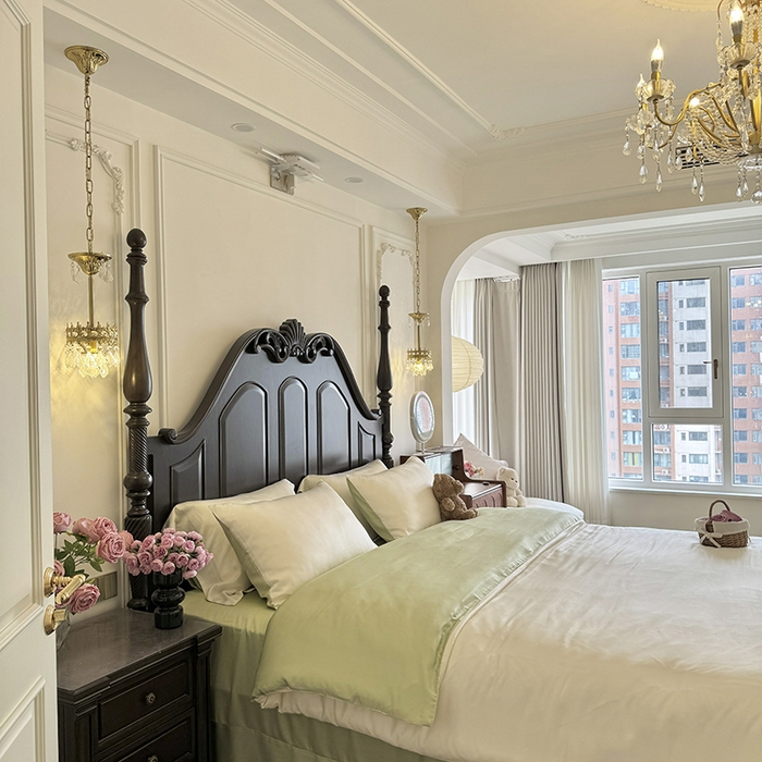 91家纺网 家纺一手货源 找家纺 秀色家纺 2025夏季新款A类60s天丝棉贡缎四件套-Cool Air系列（实拍风) Air天丝绵-奶白抹茶