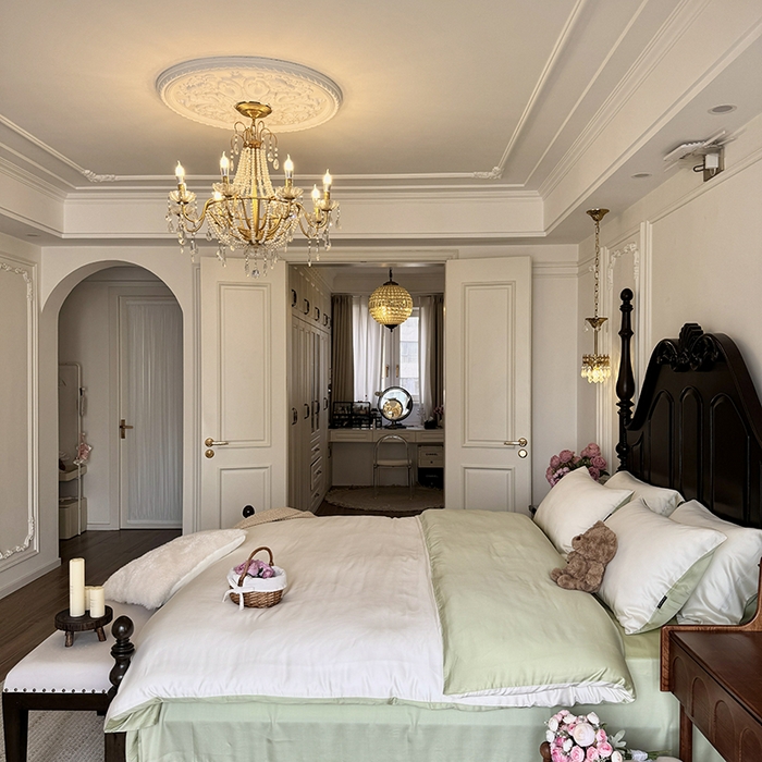 91家纺网 家纺一手货源 找家纺 秀色家纺 2025夏季新款A类60s天丝棉贡缎四件套-Cool Air系列（实拍风) Air天丝绵-奶白抹茶