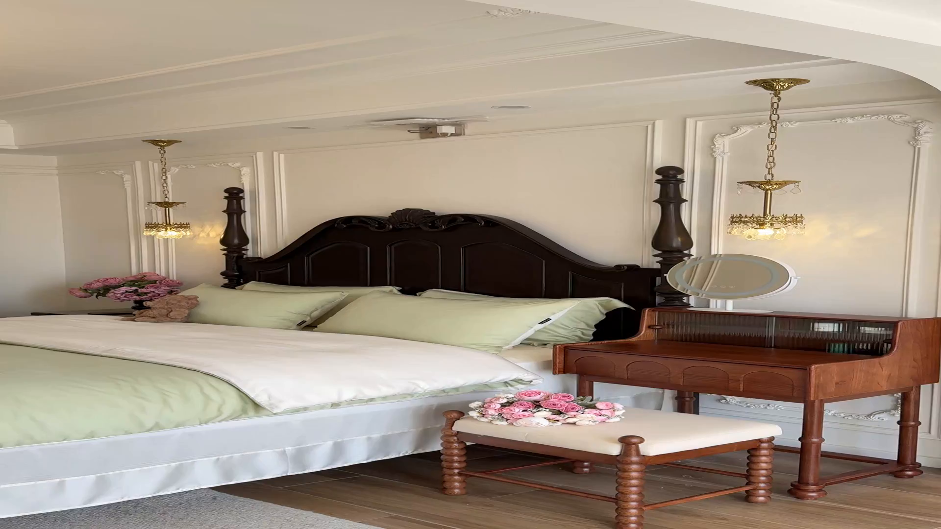 91家纺网 家纺一手货源 找家纺 秀色家纺 2025夏季新款A类60s天丝棉贡缎四件套-Cool Air系列（实拍风) Air天丝绵-奶白抹茶