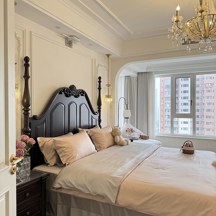 91家纺网 家纺一手货源 找家纺 秀色家纺 2025夏季新款A类60s天丝棉贡缎四件套-Cool Air系列（实拍风) Air天丝绵-桃灰粉+幻影灰