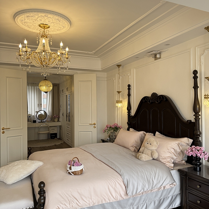 91家纺网 家纺一手货源 找家纺 秀色家纺 2025夏季新款A类60s天丝棉贡缎四件套-Cool Air系列（实拍风) Air天丝绵-桃灰粉+幻影灰