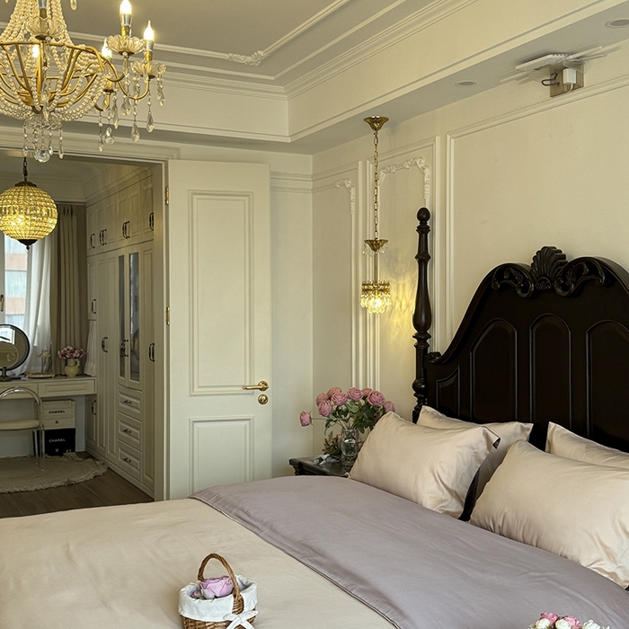 91家纺网 家纺一手货源 找家纺 秀色家纺 2025夏季新款A类60s天丝棉贡缎四件套-Cool Air系列（实拍风) Air天丝绵-桃灰粉+迷雾紫