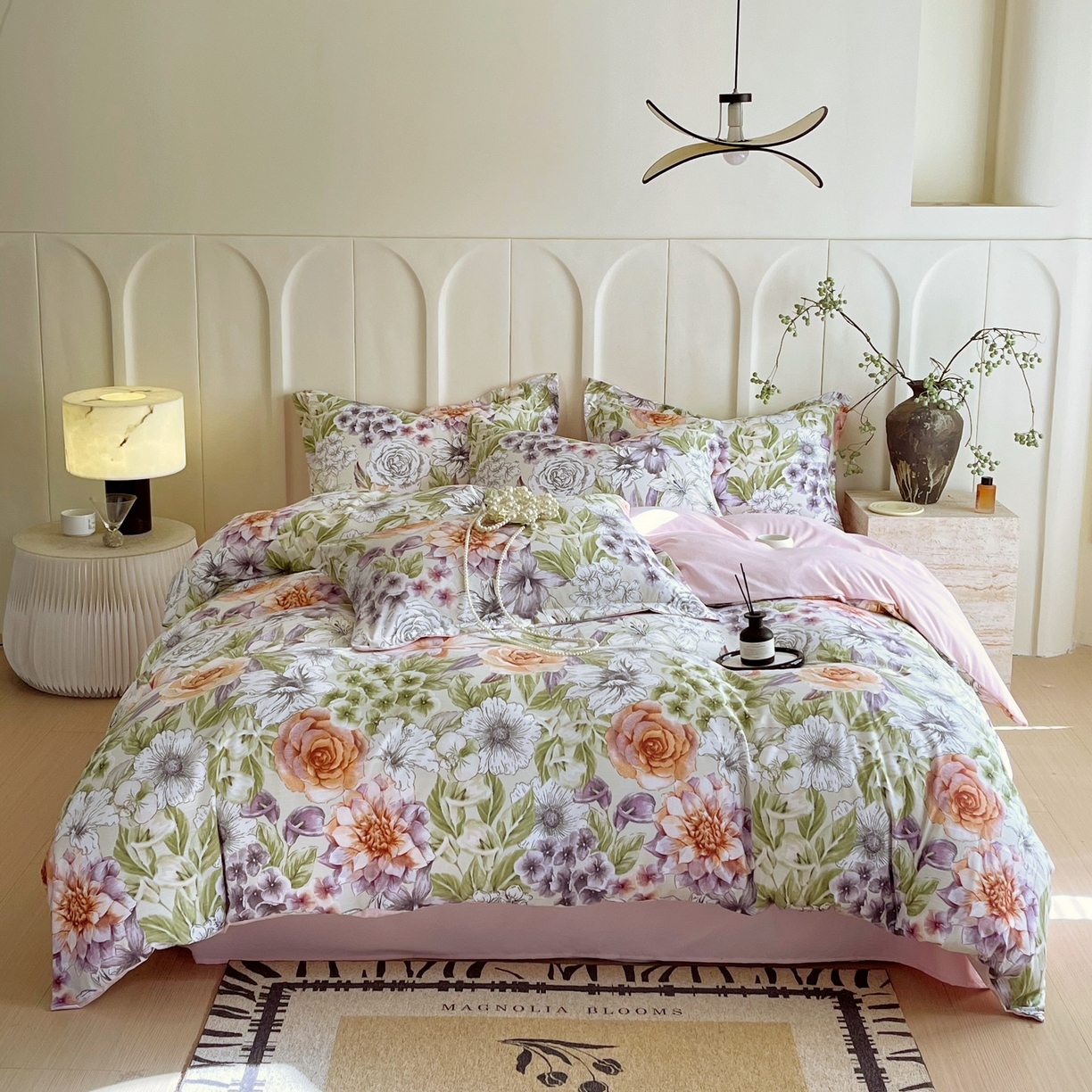 91家纺网 家纺一手货源 找家纺 大麦乐田 2025新款小法式轻奢风四件套 韵色江南