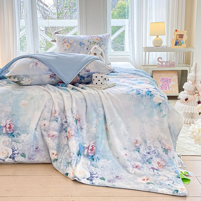 91家纺网 家纺一手货源 找家纺 （总）欧雅搁家纺 2025年新款冷暖双感被大豆纤维填充针织棉夏被空调被夏凉被