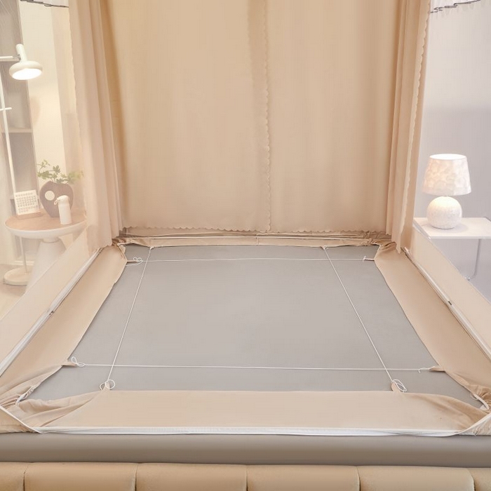 91家纺网 家纺一手货源 找家纺 （总）锦逸家居 2025新款遮光防摔床帘式坐床蚊帐-仲夏之夜