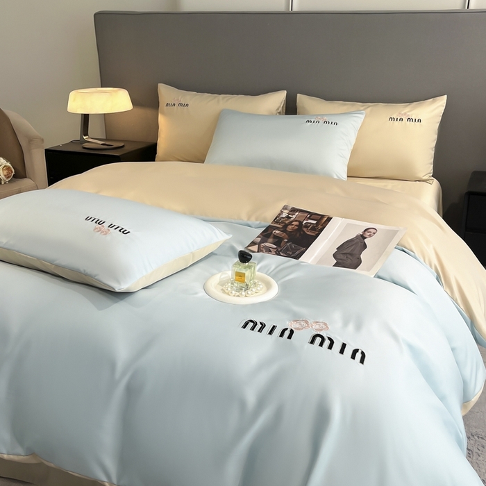 91家纺网 家纺一手货源 找家纺 大麦乐田 2025春夏新款珍珠棉达芙刺绣四件套 达芙  茉莉兰+奶茶