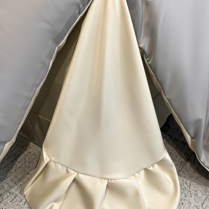 91家纺网 家纺一手货源 找家纺 大麦乐田 2025春夏新款珍珠棉达芙刺绣四件套 达芙  绅士灰+奶茶