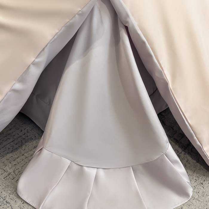 91家纺网 家纺一手货源 找家纺 大麦乐田 2025春夏新款珍珠棉达芙刺绣四件套 达芙  浪漫粉+浪漫紫