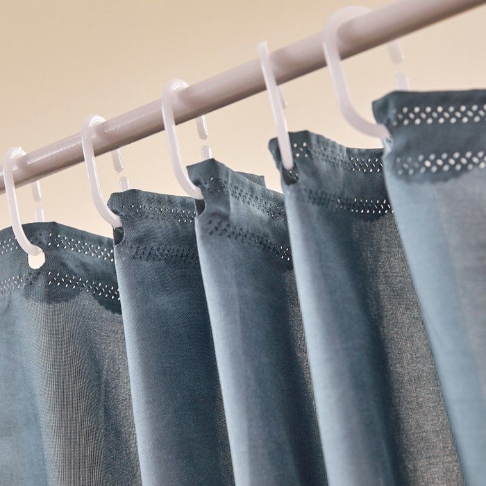 91家纺网 家纺一手货源 找家纺 锦逸家居 2025新款遮光防摔床帘式坐床蚊帐-仲夏之夜 雾霾蓝