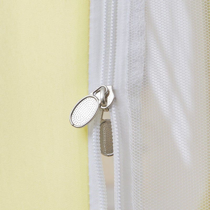 91家纺网 家纺一手货源 找家纺 锦逸家居 2025新款遮光防摔床帘式坐床蚊帐-仲夏之夜 荧光黄