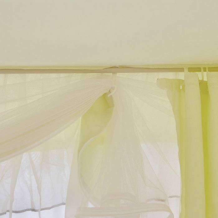 91家纺网 家纺一手货源 找家纺 锦逸家居 2025新款遮光防摔床帘式坐床蚊帐-仲夏之夜 荧光黄