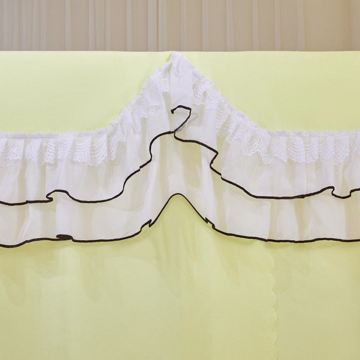 91家纺网 家纺一手货源 找家纺 锦逸家居 2025新款遮光防摔床帘式坐床蚊帐-仲夏之夜 荧光黄