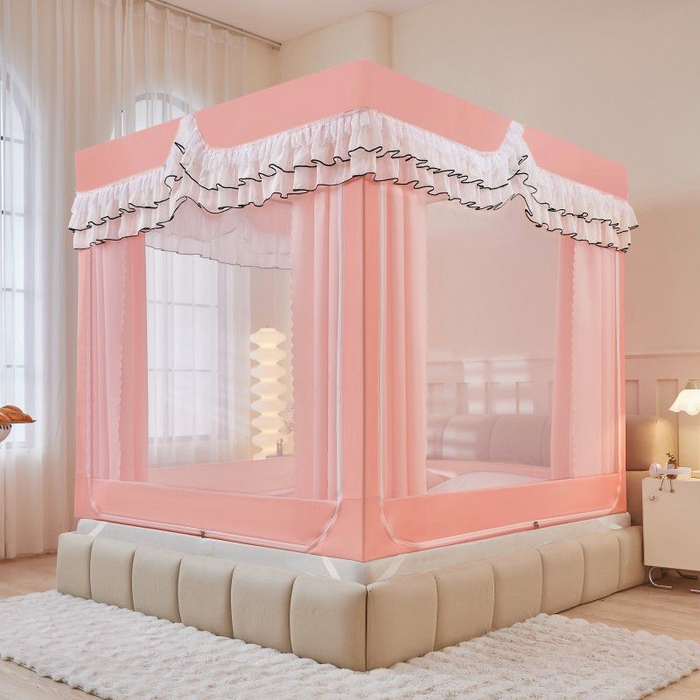 锦逸家居 2025新款遮光防摔床帘式坐床蚊帐-仲夏之夜 玉色