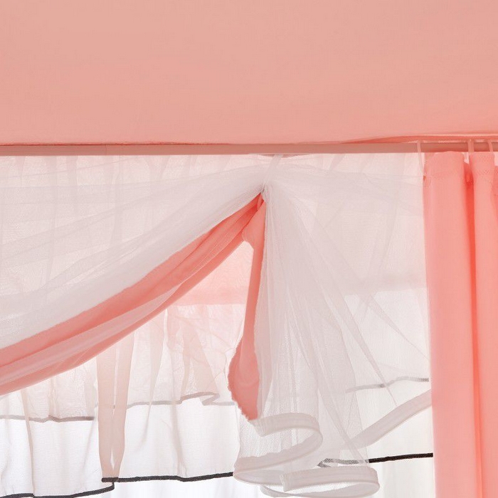 91家纺网 家纺一手货源 找家纺 锦逸家居 2025新款遮光防摔床帘式坐床蚊帐-仲夏之夜 玉色