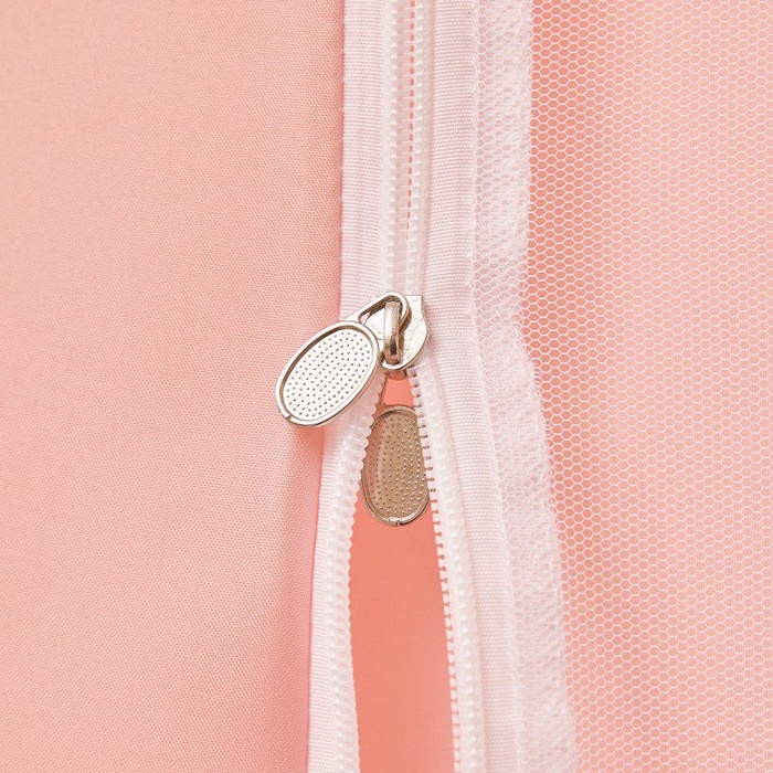 91家纺网 家纺一手货源 找家纺 锦逸家居 2025新款遮光防摔床帘式坐床蚊帐-仲夏之夜 玉色