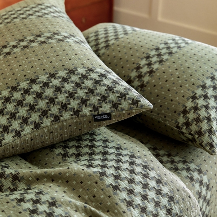 91家纺网 家纺一手货源 找家纺 （总）云雀 2025新款A类全棉色织双层纱四件套