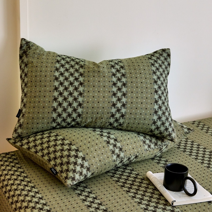 91家纺网 家纺一手货源 找家纺 （总）云雀 2025新款A类全棉色织双层纱四件套