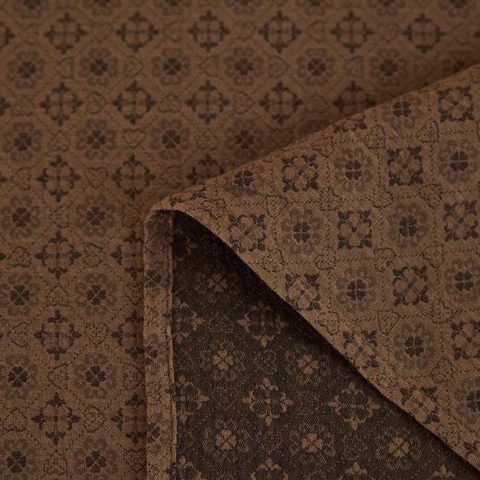 91家纺网 家纺一手货源 找家纺 云雀 2025新款A类全棉色织双层纱四件套 格林-咖色