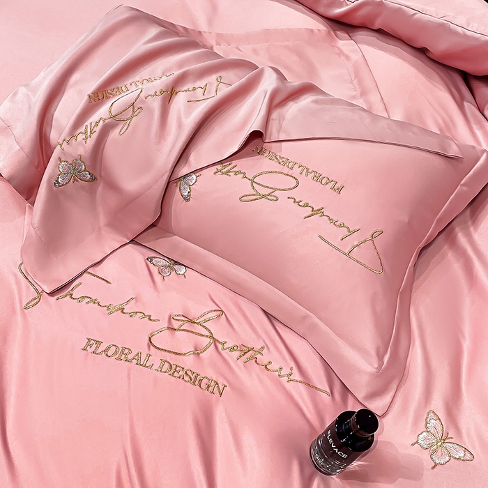 91家纺网 家纺一手货源 找家纺 （总）大麦乐田 2025新款刺绣吊边四件套--倾城