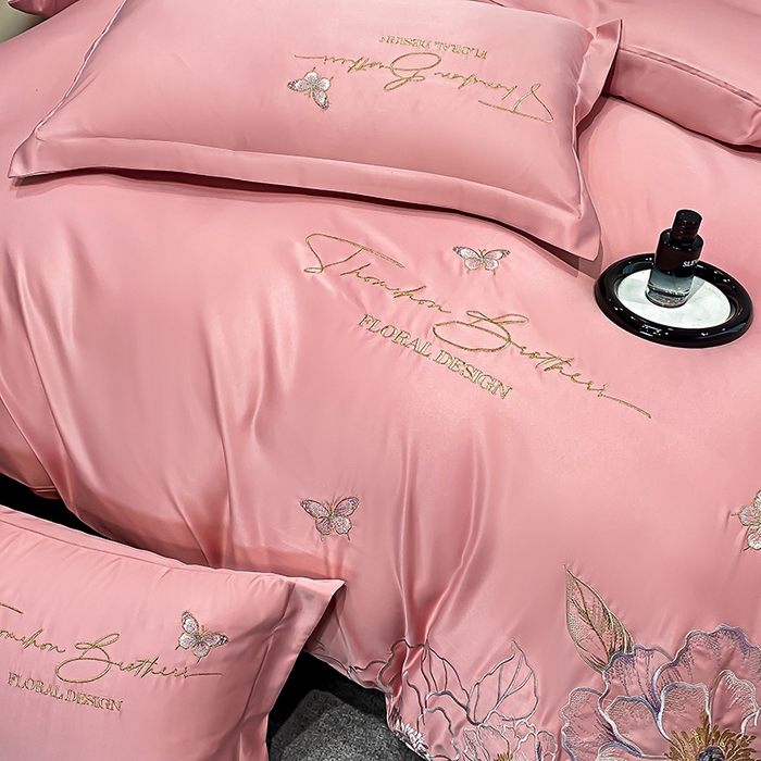 91家纺网 家纺一手货源 找家纺 （总）大麦乐田 2025新款刺绣吊边四件套--倾城