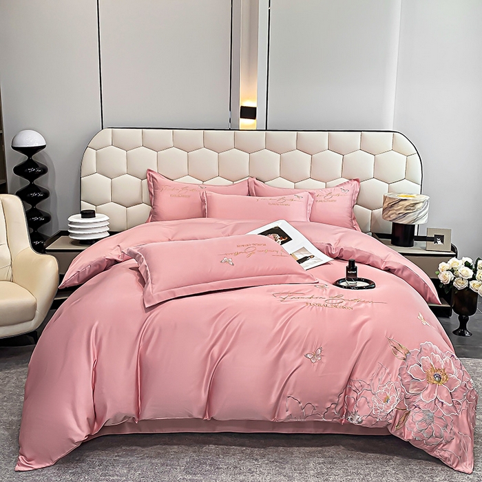 91家纺网 家纺一手货源 找家纺 （总）大麦乐田 2025新款刺绣吊边四件套--倾城