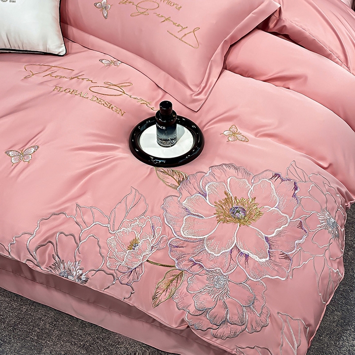 91家纺网 家纺一手货源 找家纺 （总）大麦乐田 2025新款刺绣吊边四件套--倾城