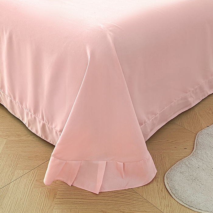 91家纺网 家纺一手货源 找家纺 大麦乐田 2025新款磨毛刺绣吊边四件套系列--盛世牡丹 盛世牡丹 粉玉