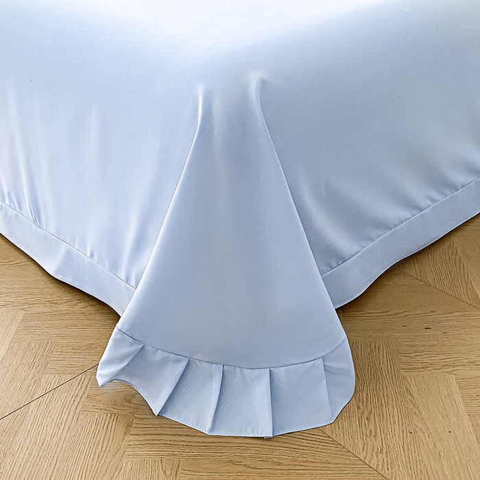 91家纺网 家纺一手货源 找家纺 大麦乐田 2025新款磨毛刺绣吊边四件套系列--盛世牡丹 盛世牡丹 浅兰