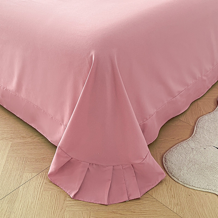 91家纺网 家纺一手货源 找家纺 大麦乐田 2025新款磨毛刺绣吊边四件套系列--盛世牡丹 盛世牡丹 红粉