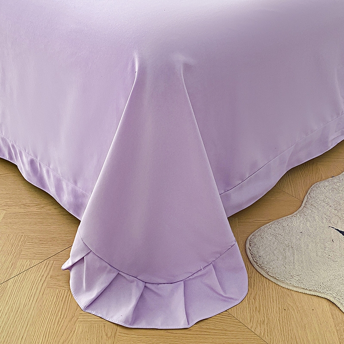 91家纺网 家纺一手货源 找家纺 大麦乐田 2025新款磨毛刺绣吊边四件套系列--盛世牡丹 盛世牡丹 浅紫