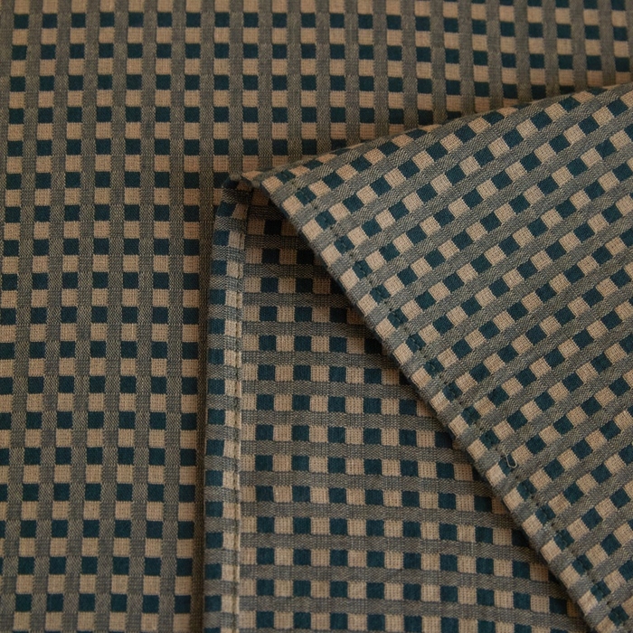 91家纺网 家纺一手货源 找家纺 云雀 2025新款A类全棉色织双层纱四件套 格林-烟灰