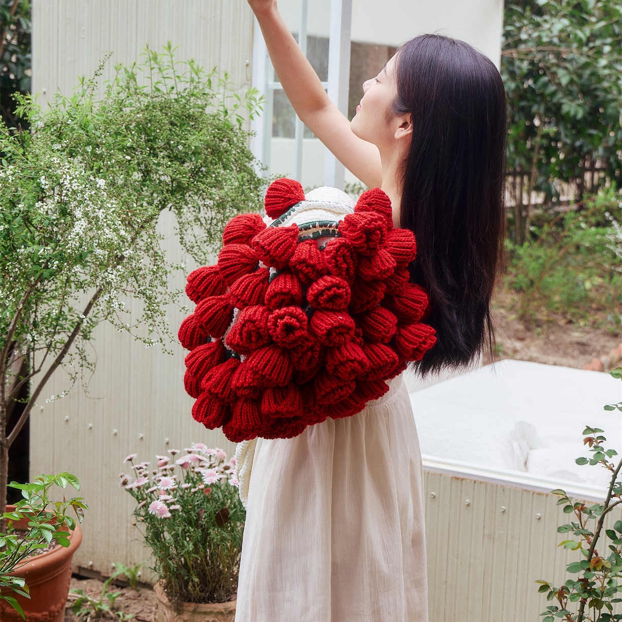 91家纺网 家纺一手货源 找家纺 暖绵绵家纺 2025春夏新款玫瑰花束毯多功能盖毯花束毯子 玫瑰花毯子毛毯毯子-桑薇 桑薇-红色